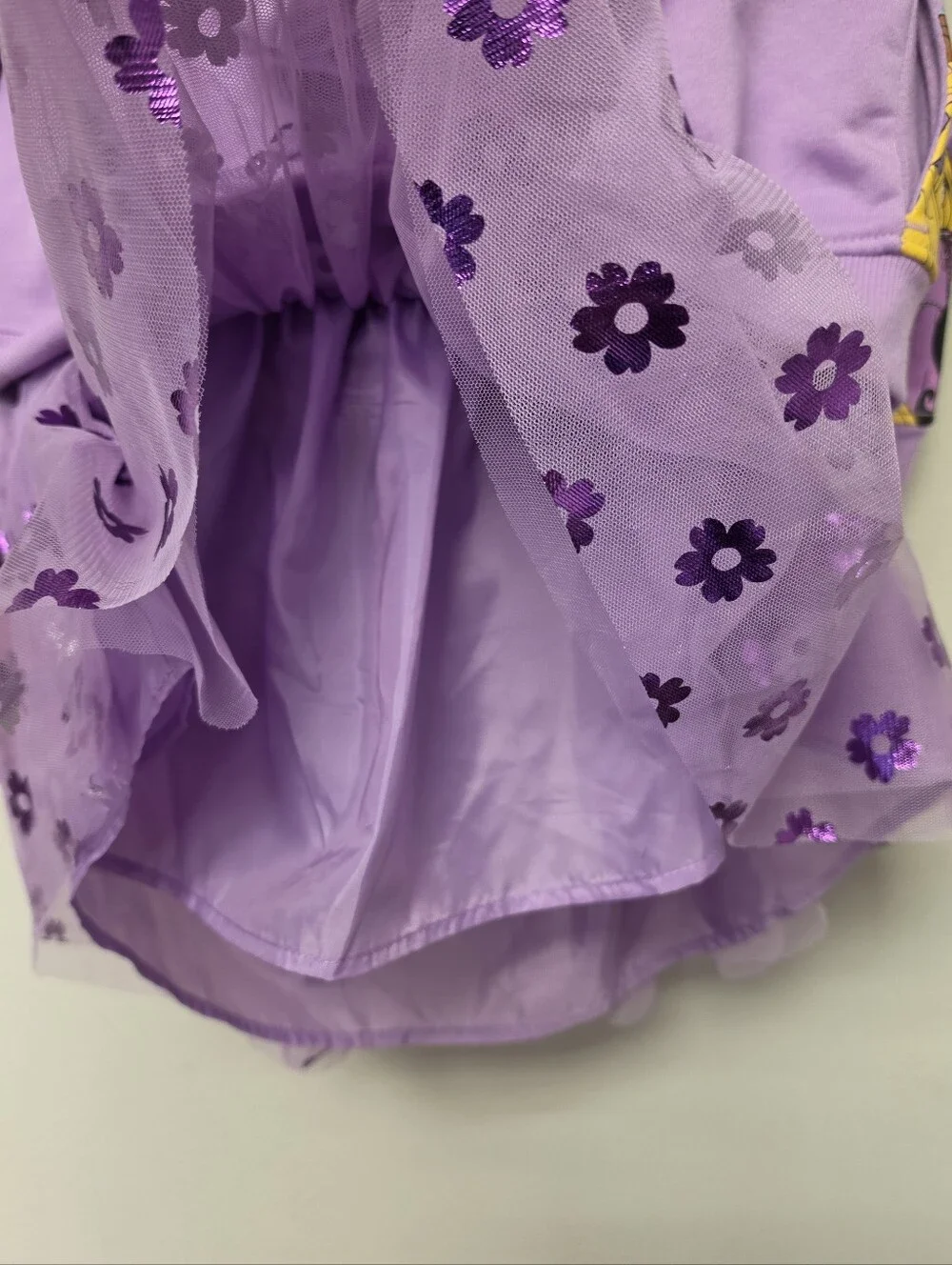 Disney Princess 3 piece Tutu Set Jacket Tutu Skirt and Shirt Purple 3T
